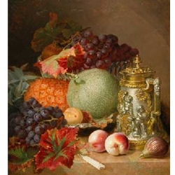 Still Life of Fruit from Nature with a Tankard  Stannard Eloise Harriet 1829 - 1915