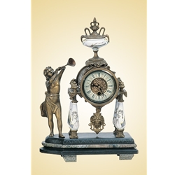 Marble-Brass Clock-K1227