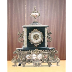 Marble-Brass Clock-K1242