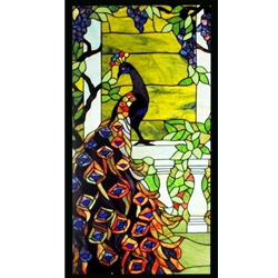 Tiffany stained glass window panel