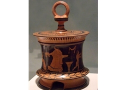 Red Figure Pyxis with Lid