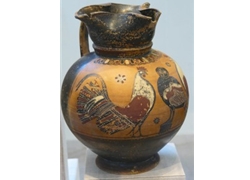 Corinthian Oinochoe Rooster and Chicken