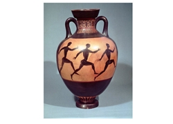 Panathenaic Amphora Black Figure Depicting a Foot Race
