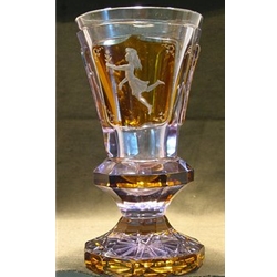 Cut and engraved goblet with medallions